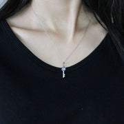 Women's 925 silver key pendant necklace, view 2 - MRSLM