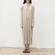 women's long-sleeved knit dress, view 6 - MRSLM