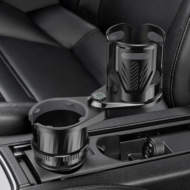 carbon fiber car cup holder with compass, view 2 - MRSLM