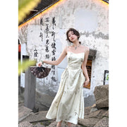 high-waist sling dress, view 3 - MRSLM