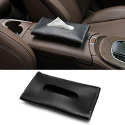 PU leather car sun visor tissue holder, view 4 - MRSLM