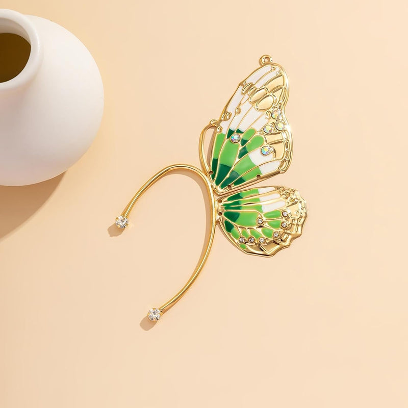 butterfly ear cuff earrings, view 5 - MRSLM