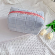 plush fur cosmetic bag, view 2 - MRSLM