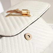 embroidered crossbody bag with sequined tassel, view 11 - MRSLM