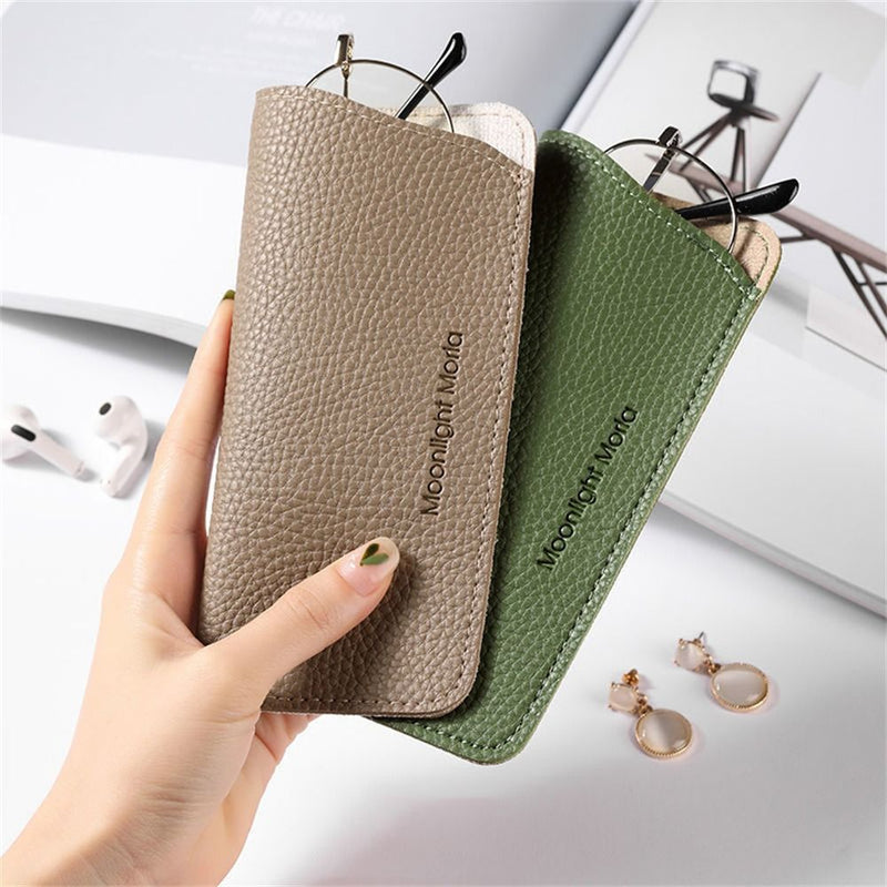 portable pu leather glasses bag, view 7 - MRSLM