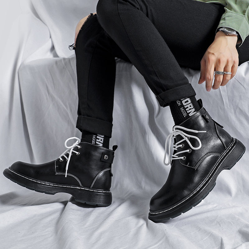 men's leather ankle boots for outdoor work, view 8 - MRSLM