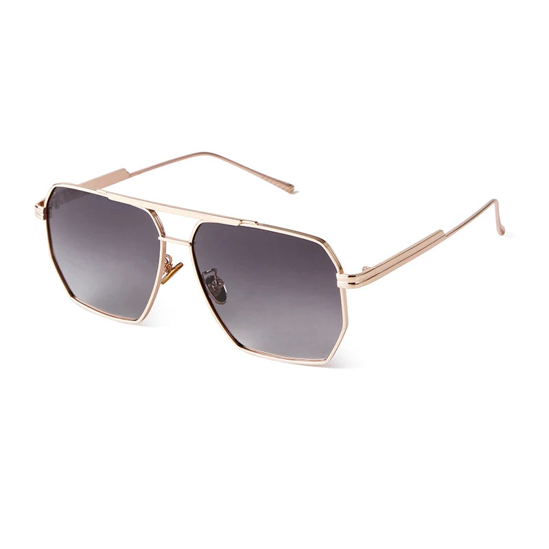 retro metal oversized polarized square sunglasses, view 8 - MRSLM