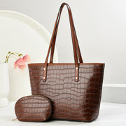 vintage PU tote bag for women, view 4 - MRSLM