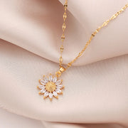 flower pendant necklace, view 3 - MRSLM
