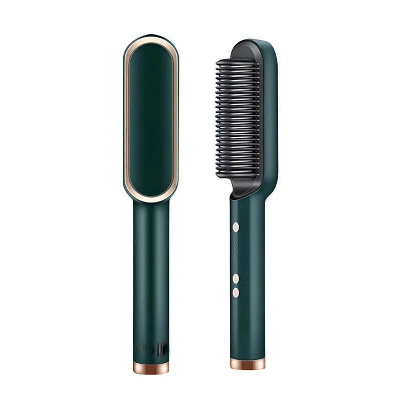 2-in-1 ionic hair straightening brush and curling iron, view 2 - MRSLM