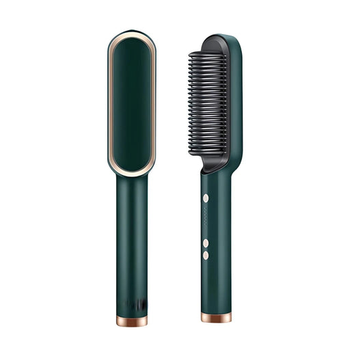 2-in-1 ionic hair straightening brush and curling iron, view 2 - MRSLM