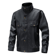 retro PU leather jacket, view 4 - MRSLM