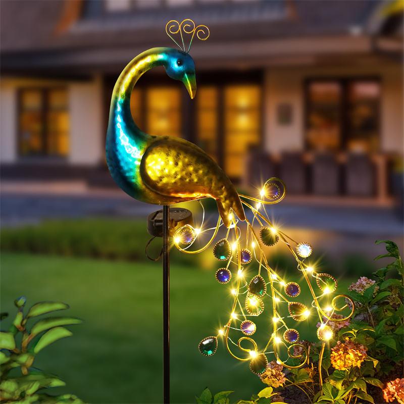 solar LED peacock garden lamp - MRSLM