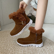 women's plush snow ankle boots, view 10 - MRSLM