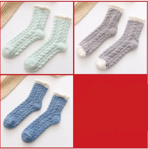 Women's fluffy thermal socks, view 6 - MRSLM