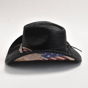 straw western cowboy hat, view 6 - MRSLM