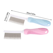 pet grooming comb with long and short teeth, view 9 - MRSLM