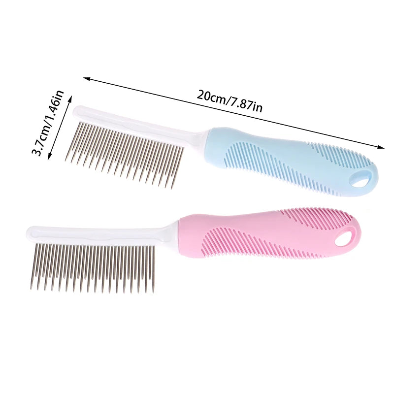 pet grooming comb with long and short teeth, view 9 - MRSLM