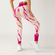 Seamless tie-dye yoga pants, view 3 - MRSLM