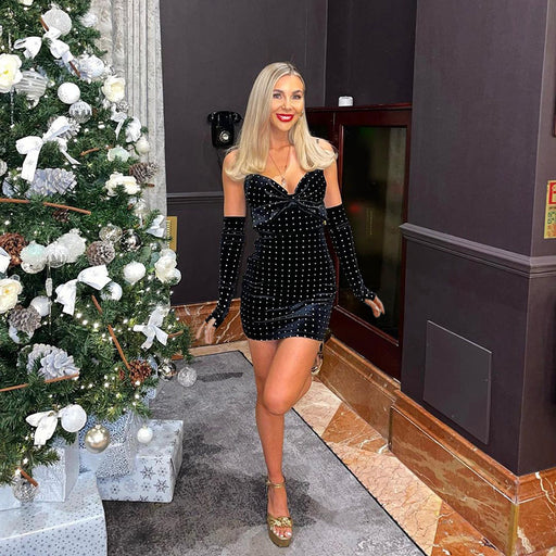 shiny velvet sheath dress - MRSLM