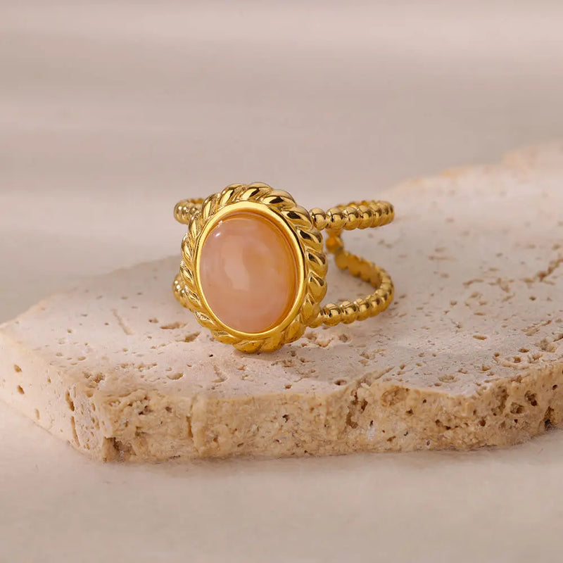 natural white opal ring, view 5 - MRSLM