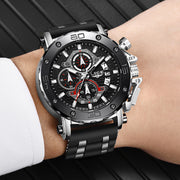 men's sports chronograph silicone watch, view 9 - MRSLM