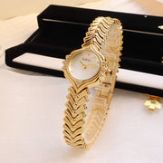 Women's bamboo chain quartz watch, view 7 - MRSLM