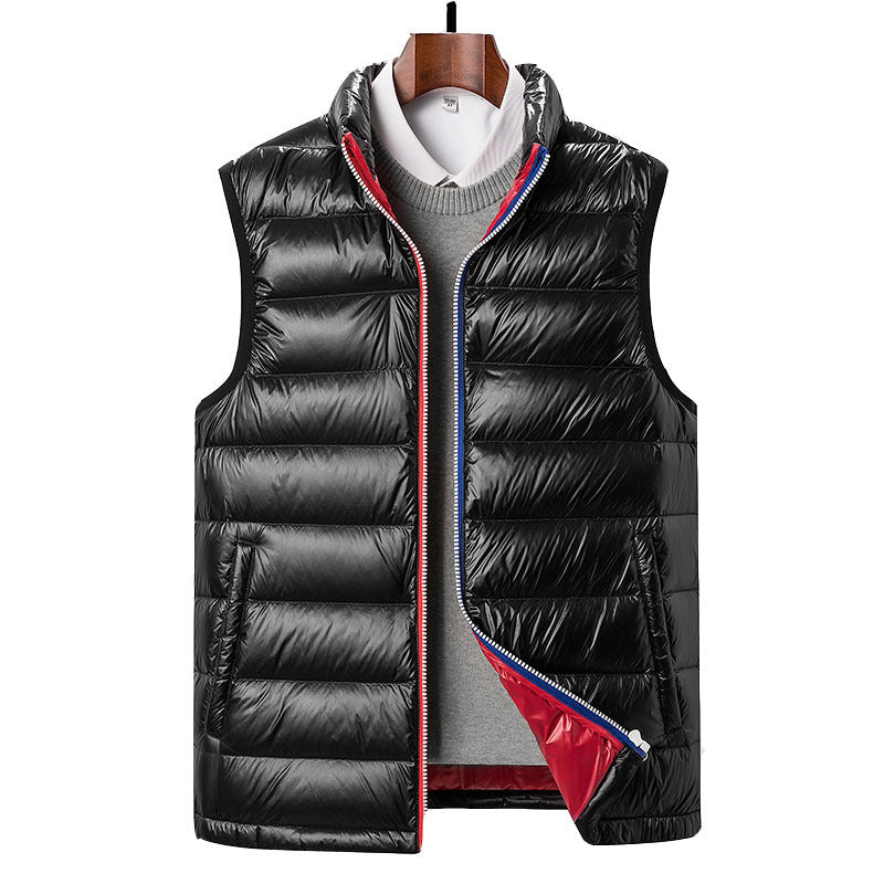 men's thick goose down vest, view 3 - MRSLM