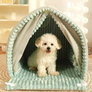 cozy enclosed pet dog bed, view 3 - MRSLM
