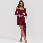 backless ruffle mini dress - MRSLM
