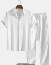men's printed shirt and trousers set, view 9 - MRSLM