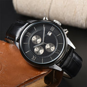 casual leather belt quartz watch, view 12 - MRSLM