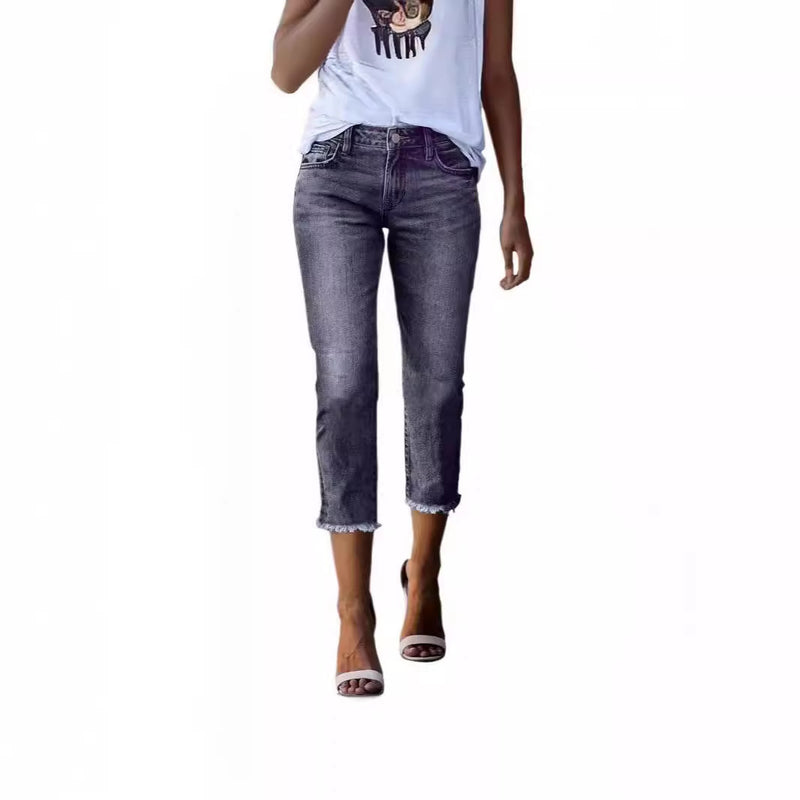 Women's retro slim-fit stretch jeans, view 4 - MRSLM