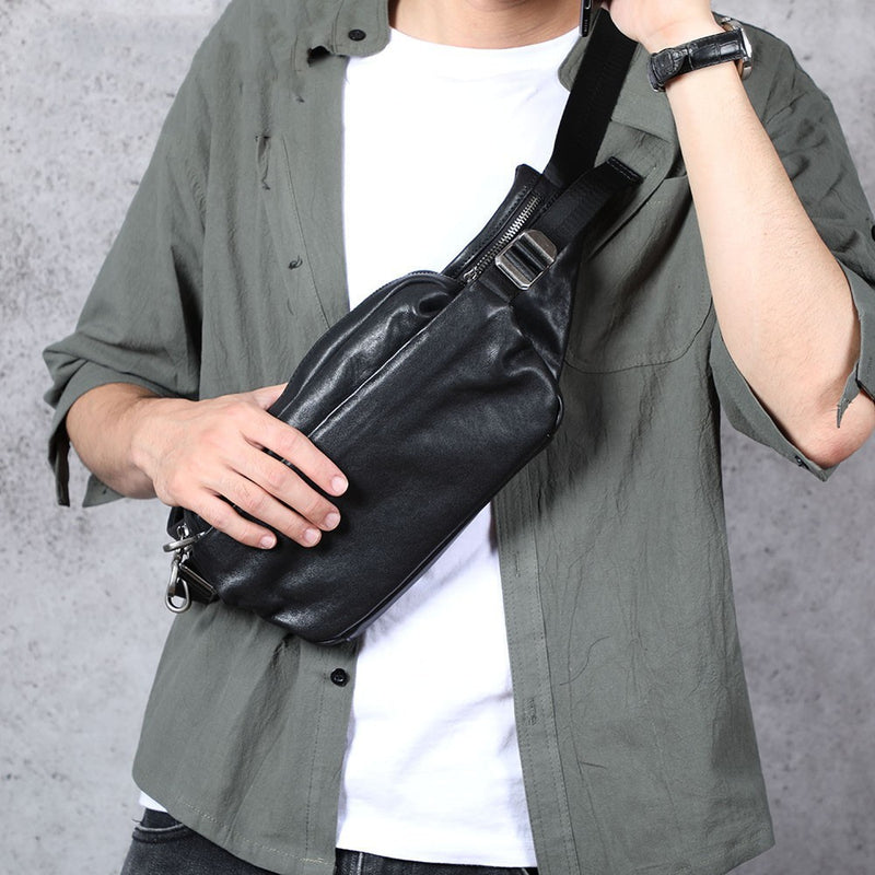 Men's small cowhide crossbody fanny pack - MRSLM