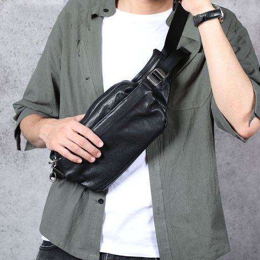 Men's small cowhide crossbody fanny pack - MRSLM