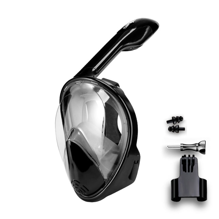 Full Face Anti-Fog Snorkel Mask with Camera Mount and Wide View