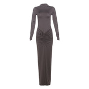 women's pleated high-waist dress, view 7 - MRSLM