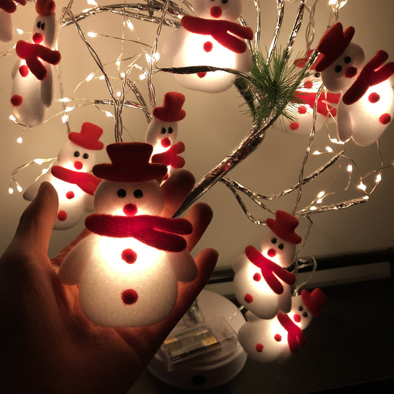 Plush Christmas character LED string lights, view 7 - MRSLM