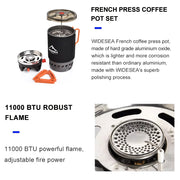 portable camping cooking system with gas stove, view 5 - MRSLM