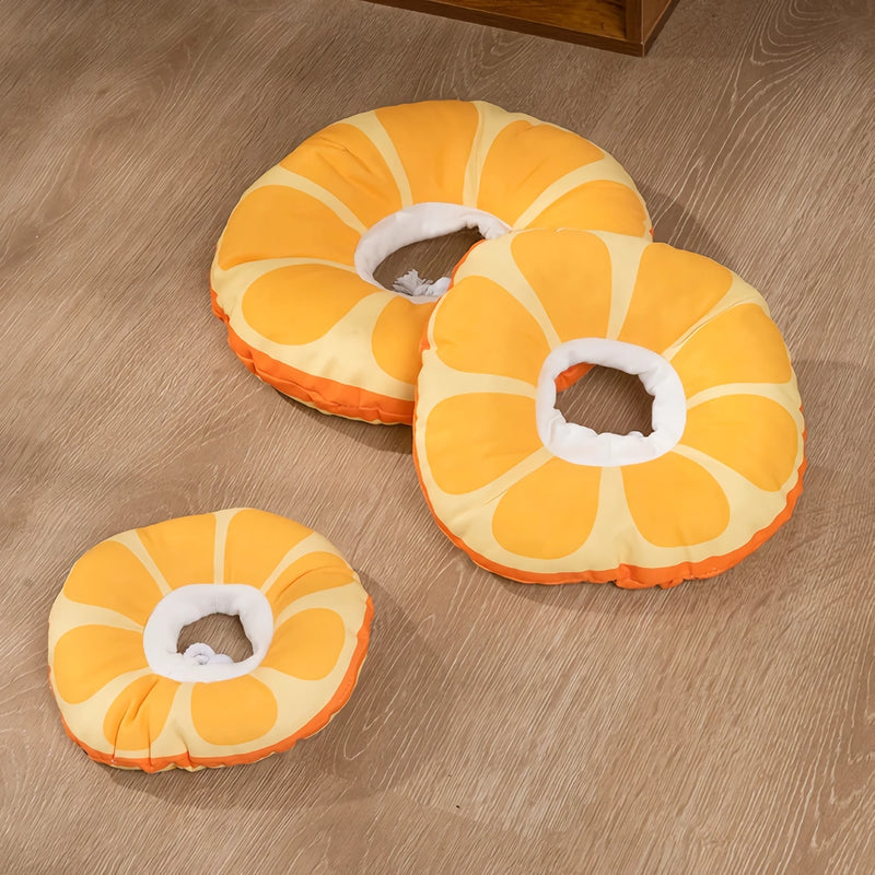 orange fruit neck collar for cats, view 7 - MRSLM
