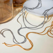 triple layer Y chain snake necklace, view 5 - MRSLM