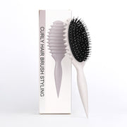 curl defining boar bristle detangling hair brush, view 2 - MRSLM