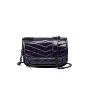 genuine leather small square shoulder bag, view 2 - MRSLM