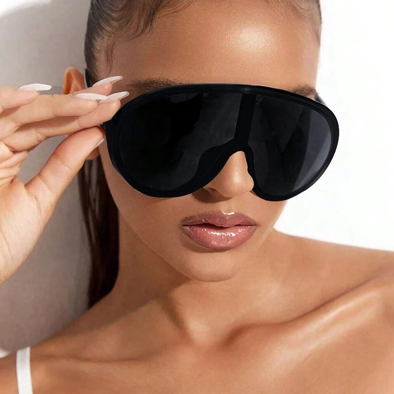 oversized shield sunglasses, view 8 - MRSLM