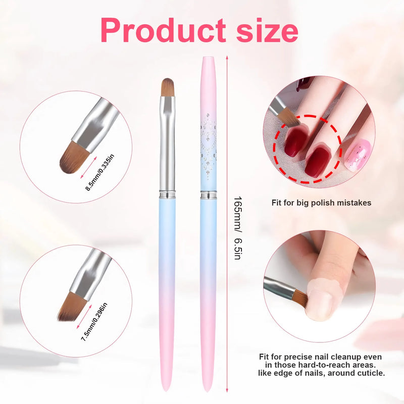 nail art clean up and painting brush, view 9 - MRSLM