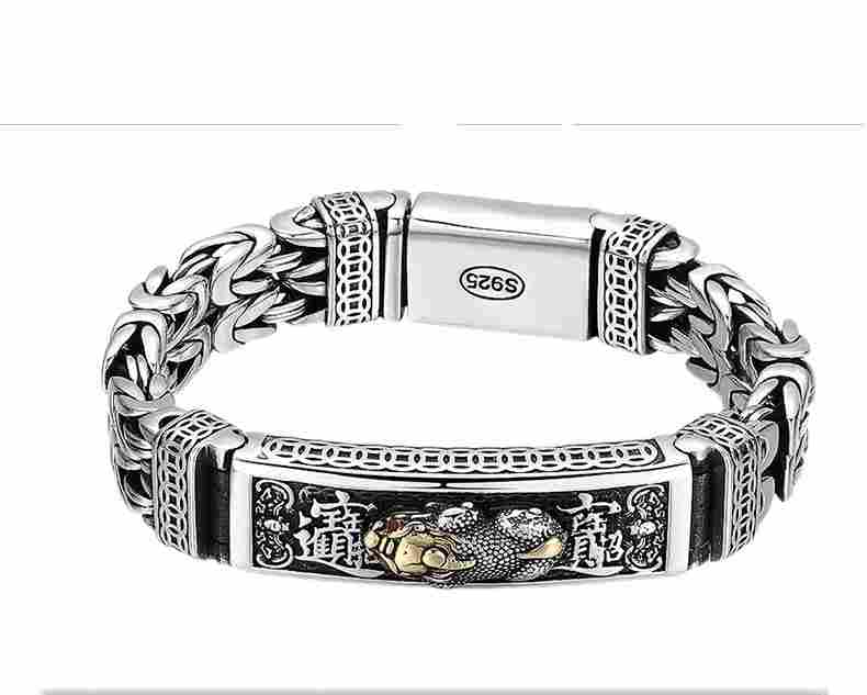 handmade silver retro bracelet, view 5 - MRSLM