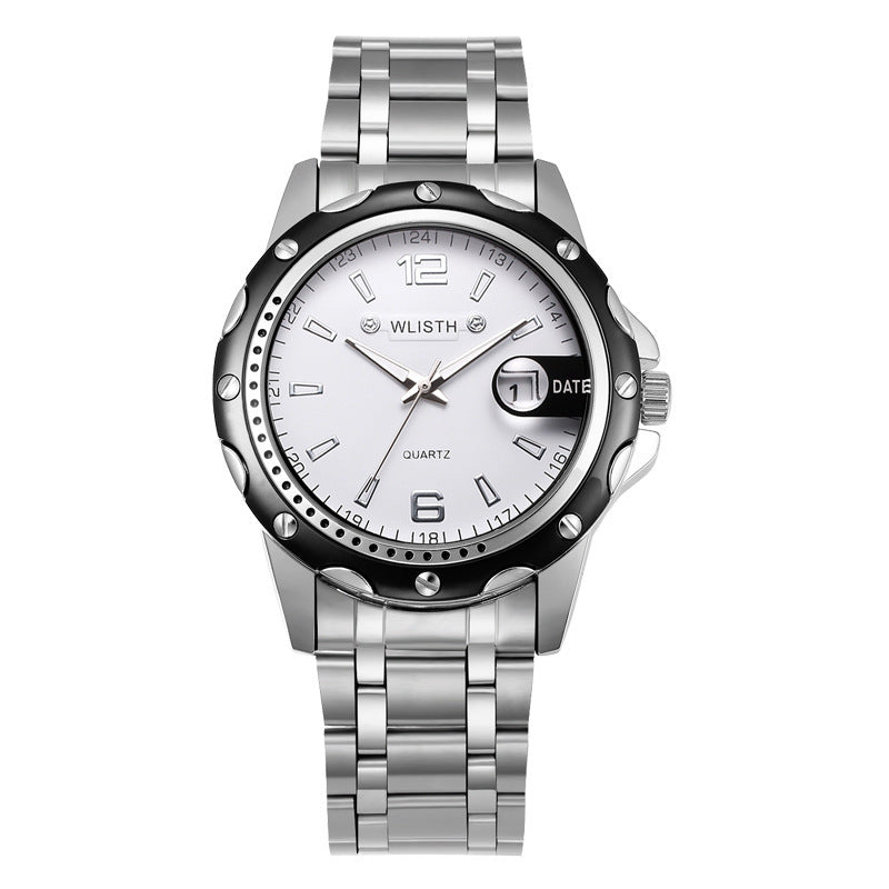 men's calendar business quartz watch, view 2 - MRSLM