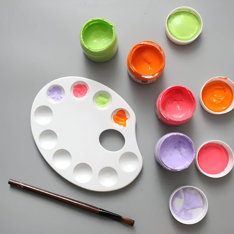 fish-shaped 10-well paint palette, view 4 - MRSLM