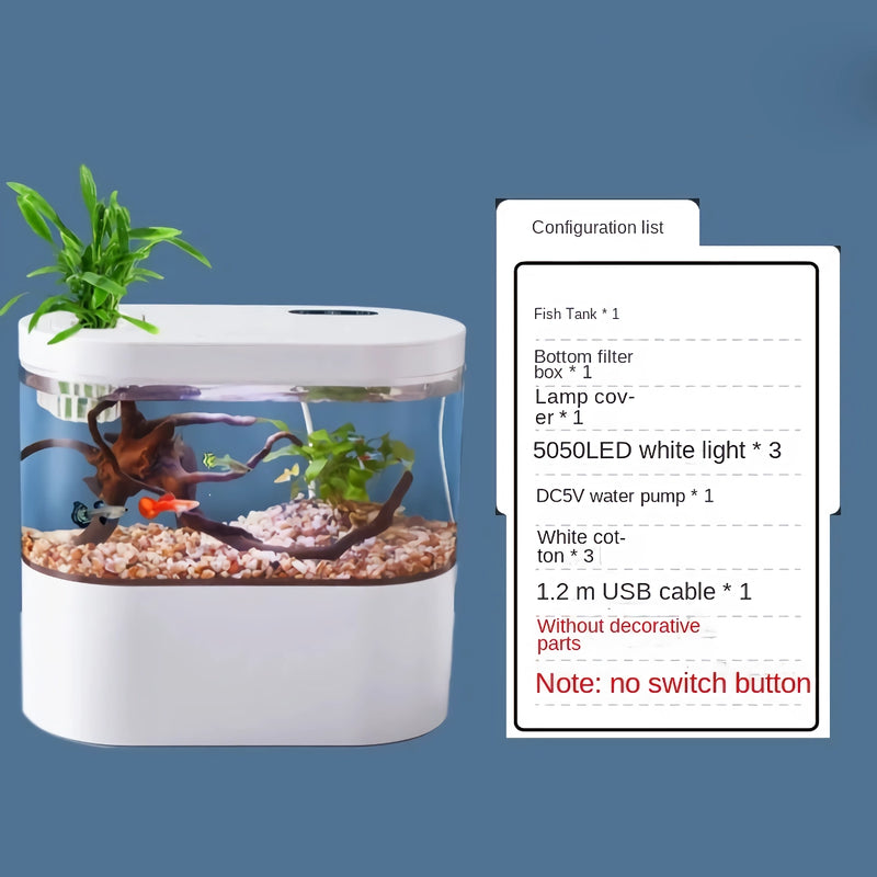mini self-circulation goldfish tank, view 2 - MRSLM