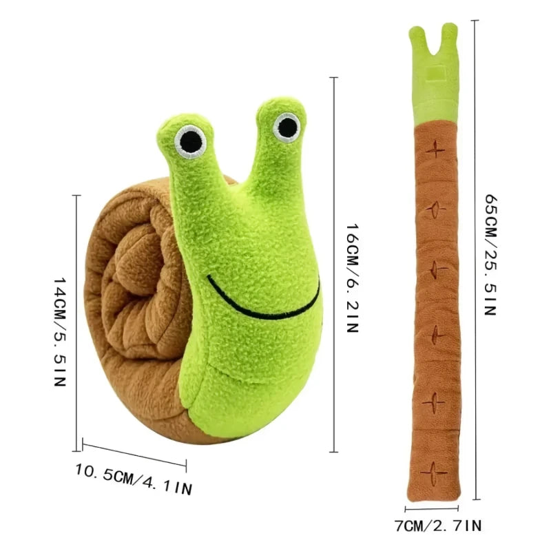 plush snail snuffle toy for dogs, view 13 - MRSLM